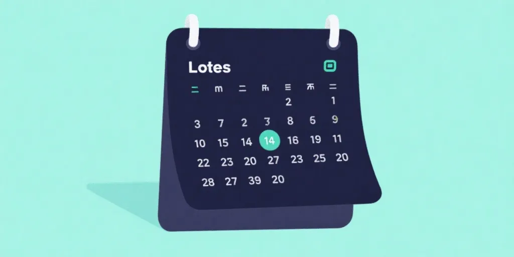 开奖时间与日历模块示意图